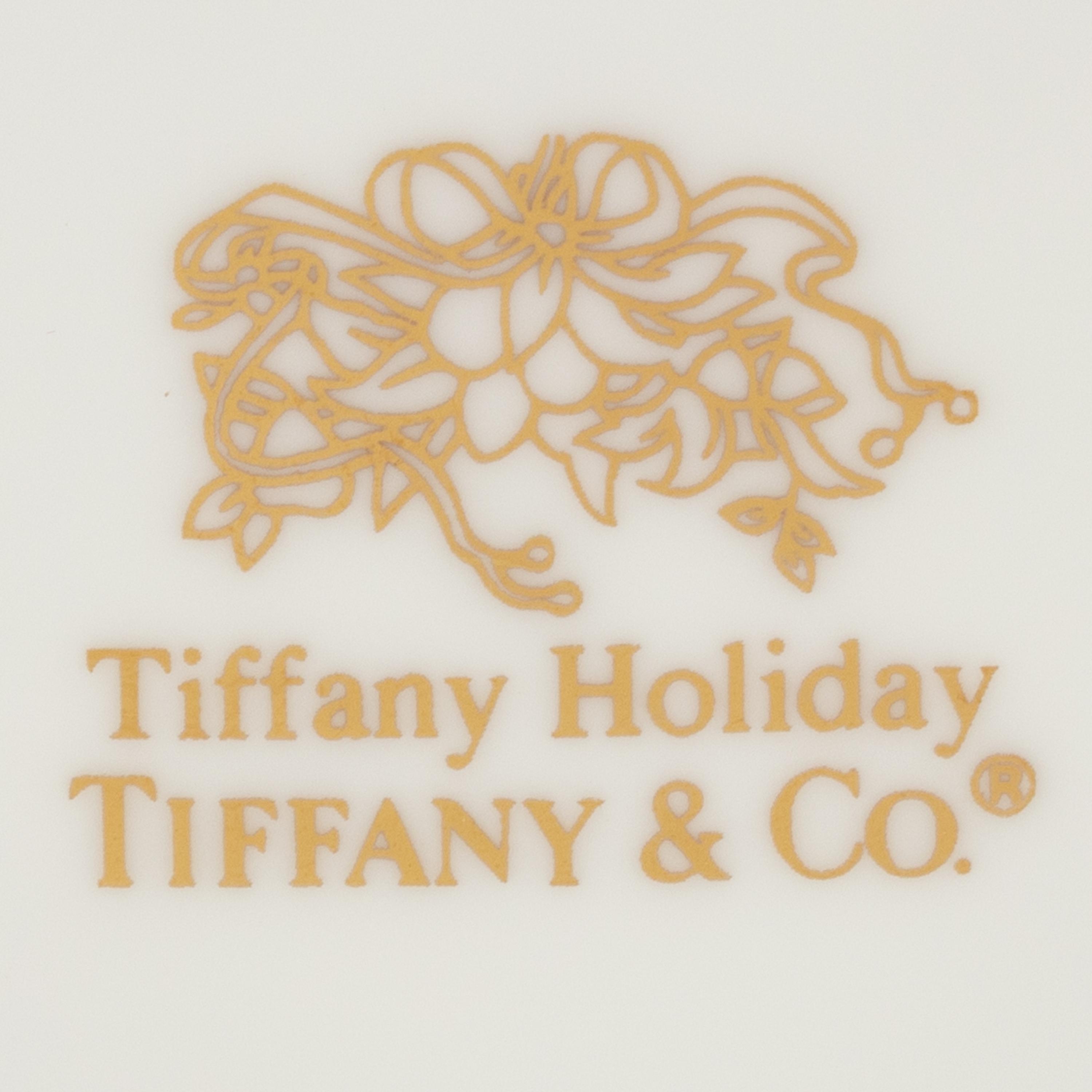 A Tiffany and Co. Tiffany Holiday Porcelain Dinner Service