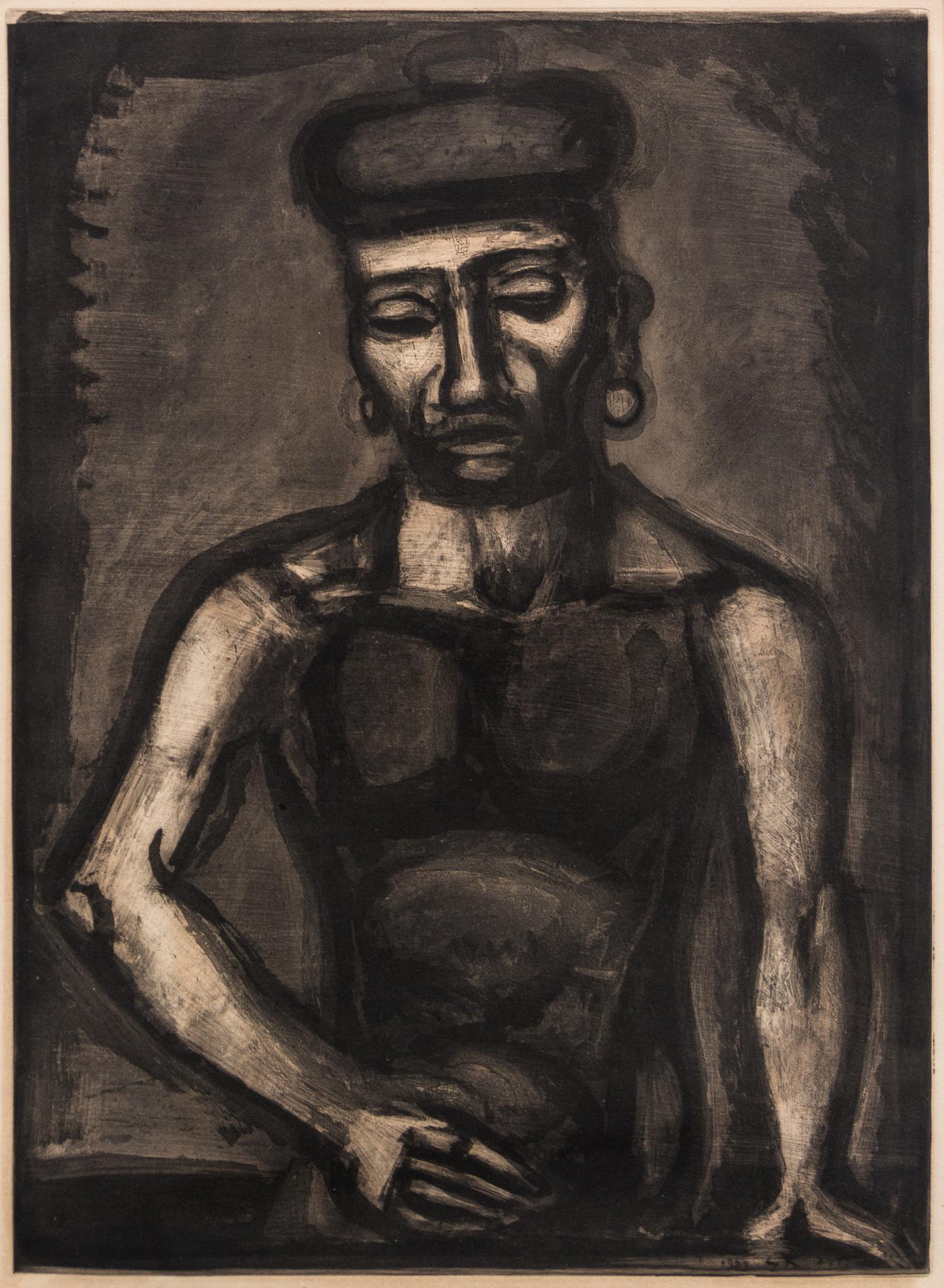 Georges Rouault, (French, 1871-1958), Jean-Francois jamais ne chante alleluia (from Miserere), 1923