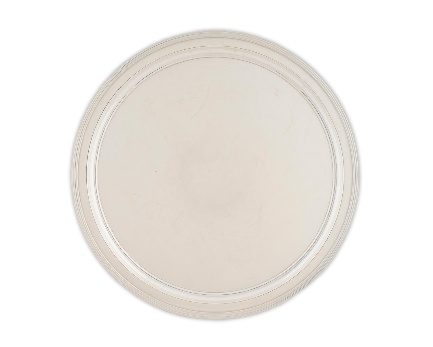 An American Silver Circular Tray — TIFFANY & CO., 20TH CENTURY
