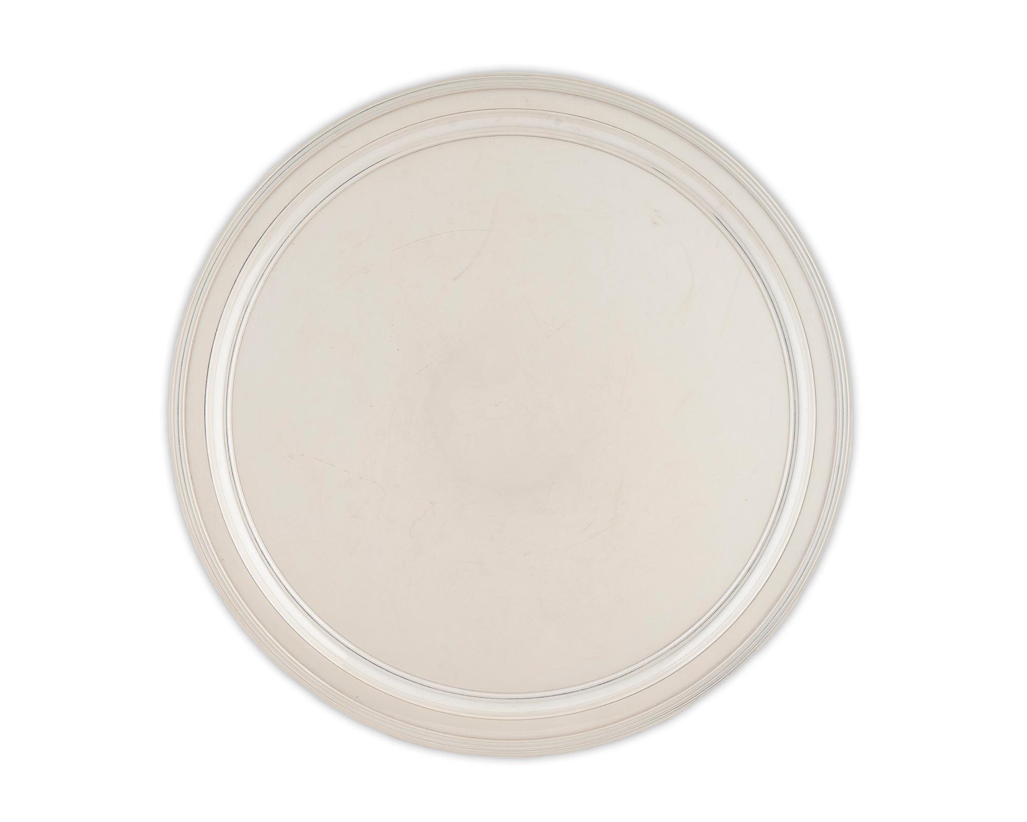 An American Silver Circular Tray — TIFFANY & CO., 20TH CENTURY