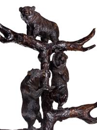 A Black Forest Carved Wood Hall Tree