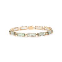 YELLOW GOLD AND QUARTZ BRACELET