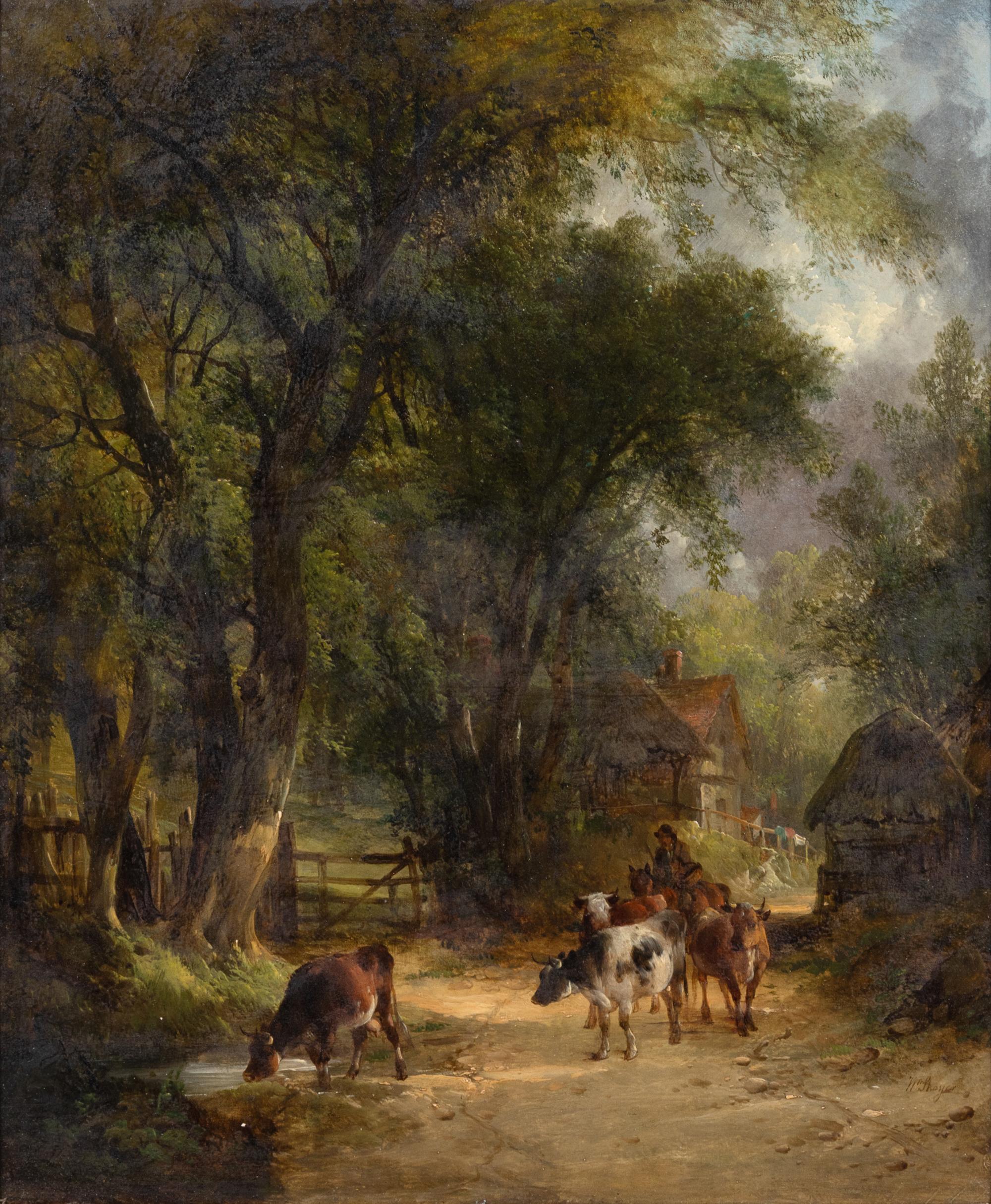 Home from Market and The Wayside Chat (a pair of works)