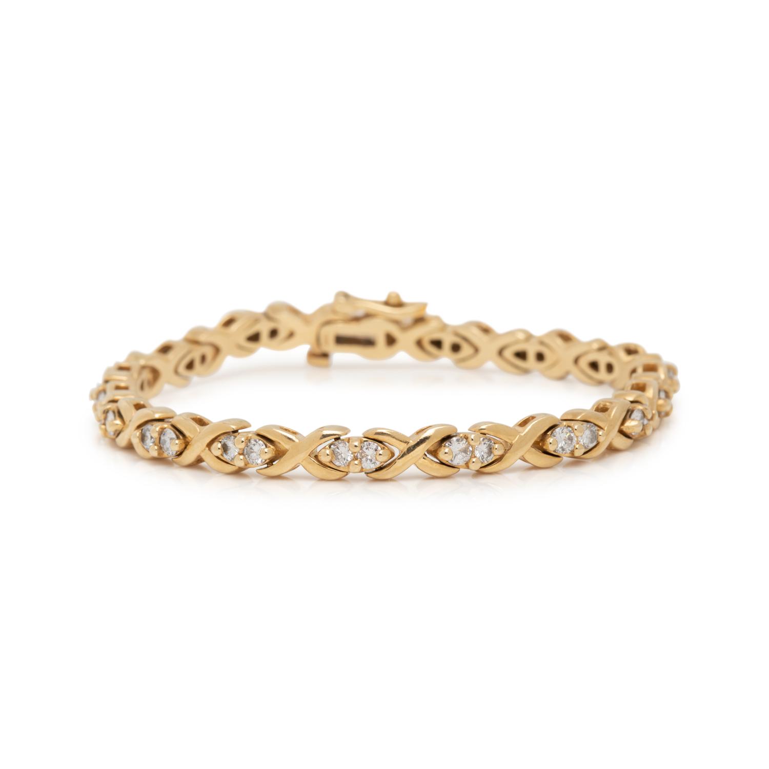 YELLOW GOLD AND DIAMOND BRACELET