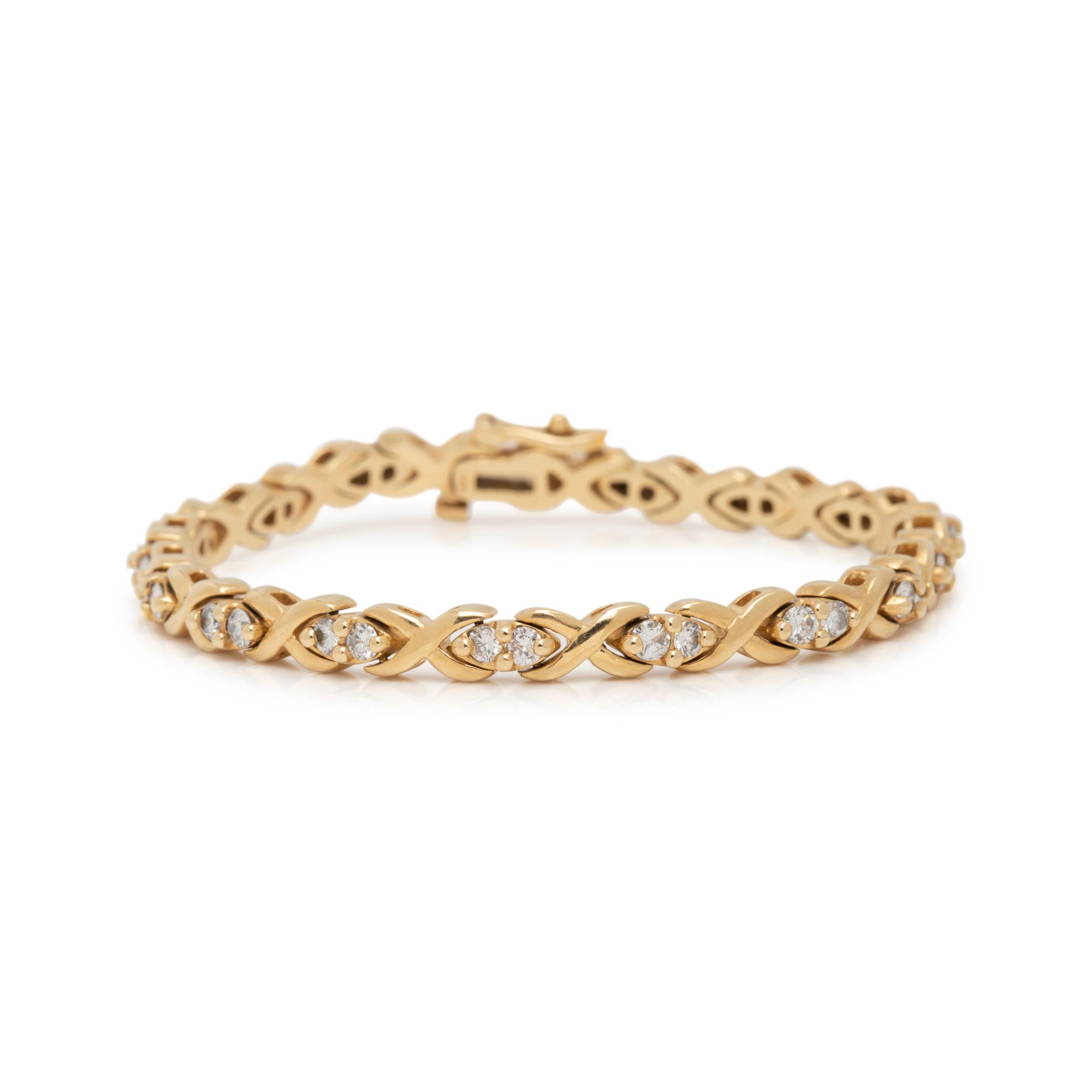 YELLOW GOLD AND DIAMOND BRACELET