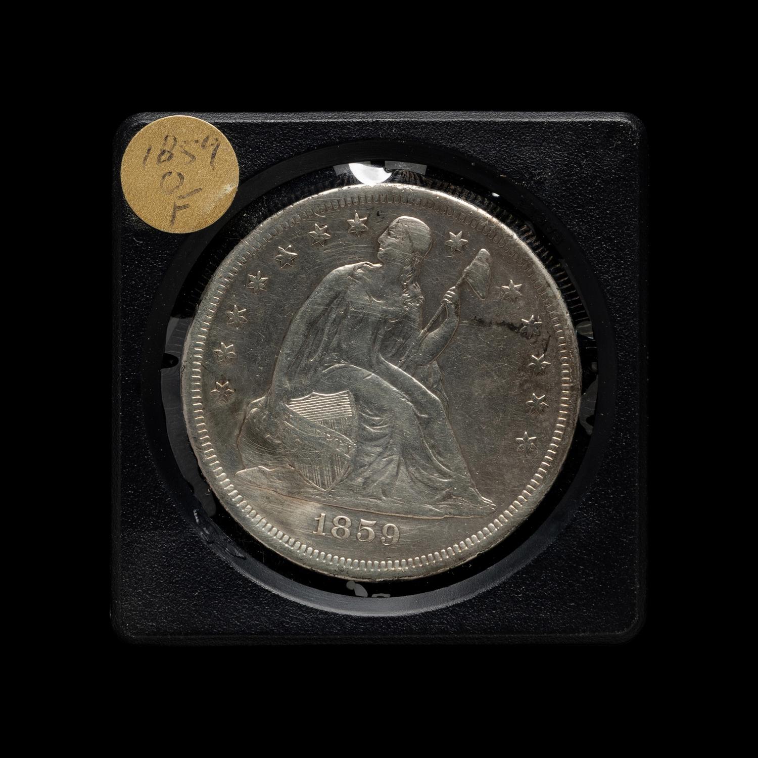 An 1859-O Seated Liberty $1 Coin