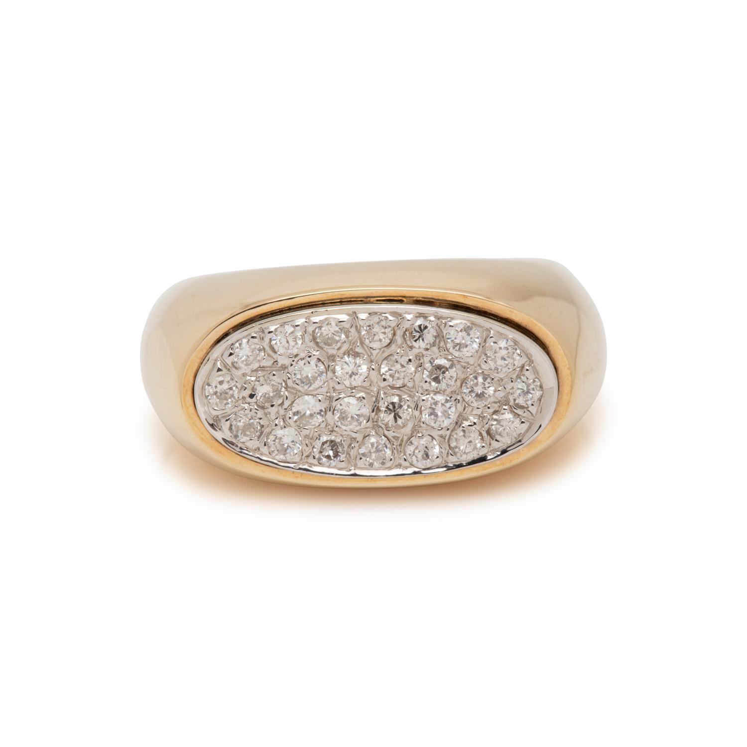 YELLOW GOLD AND DIAMOND RING