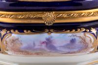 A Sèvres Style Painted and Parcel Gilt Porcelain Table Casket