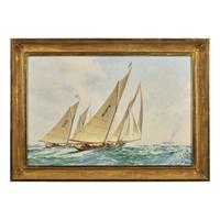 Deryck Foster (British, 1924–2011) — Hesper, 1884 Boston Pilot Schooner , 1980