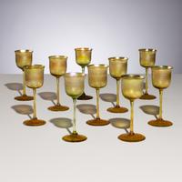 Tiffany Studios New York (American, 1880–1930) — Assembled Set of Ten Cordials