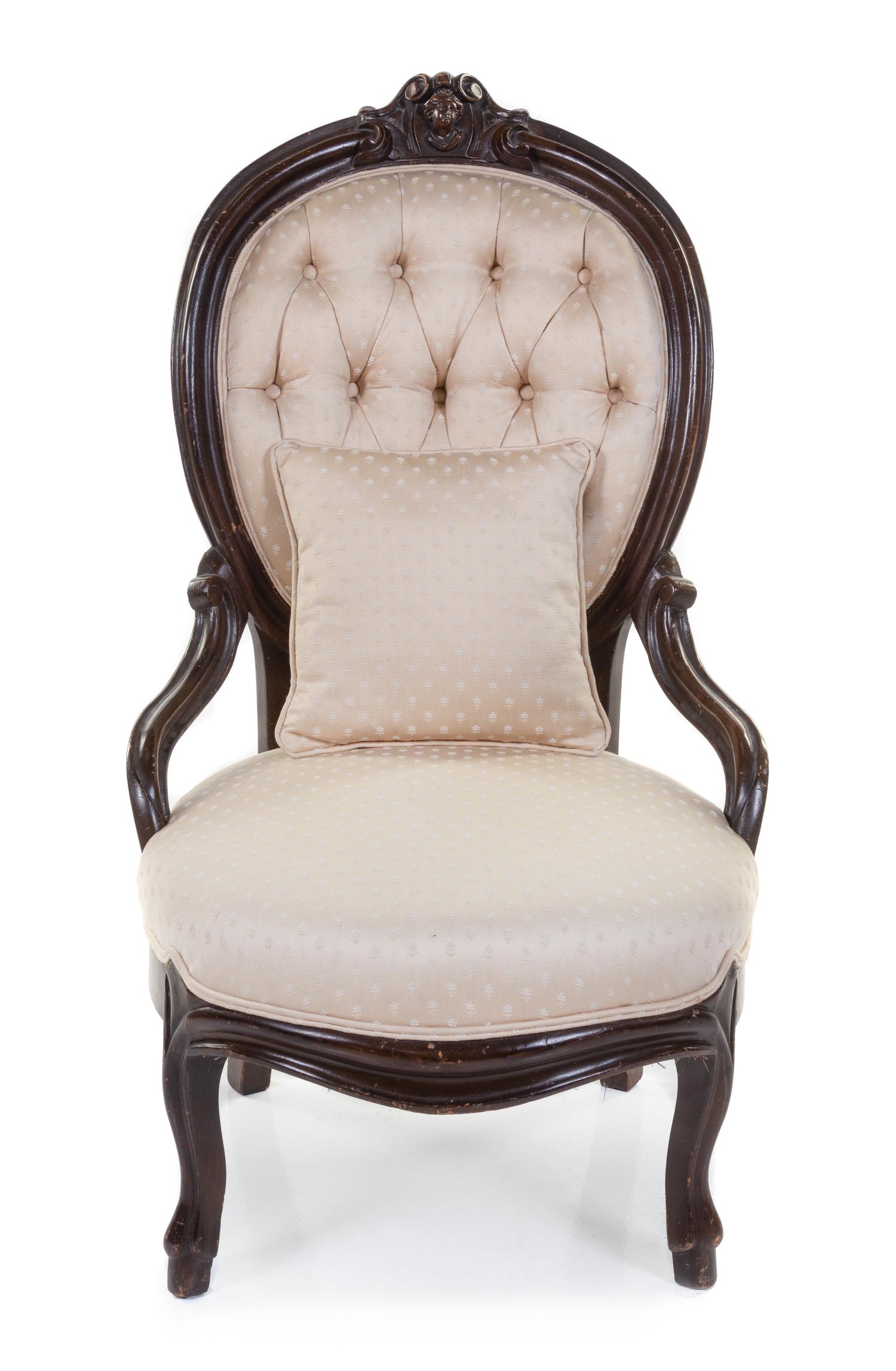 A Victorian Style Ladies Slipper Chair