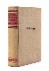 HEMINGWAY, ERNEST. For Whom the Bell Tolls. New York, 1940. Original dust jacket. First edition, first printing.