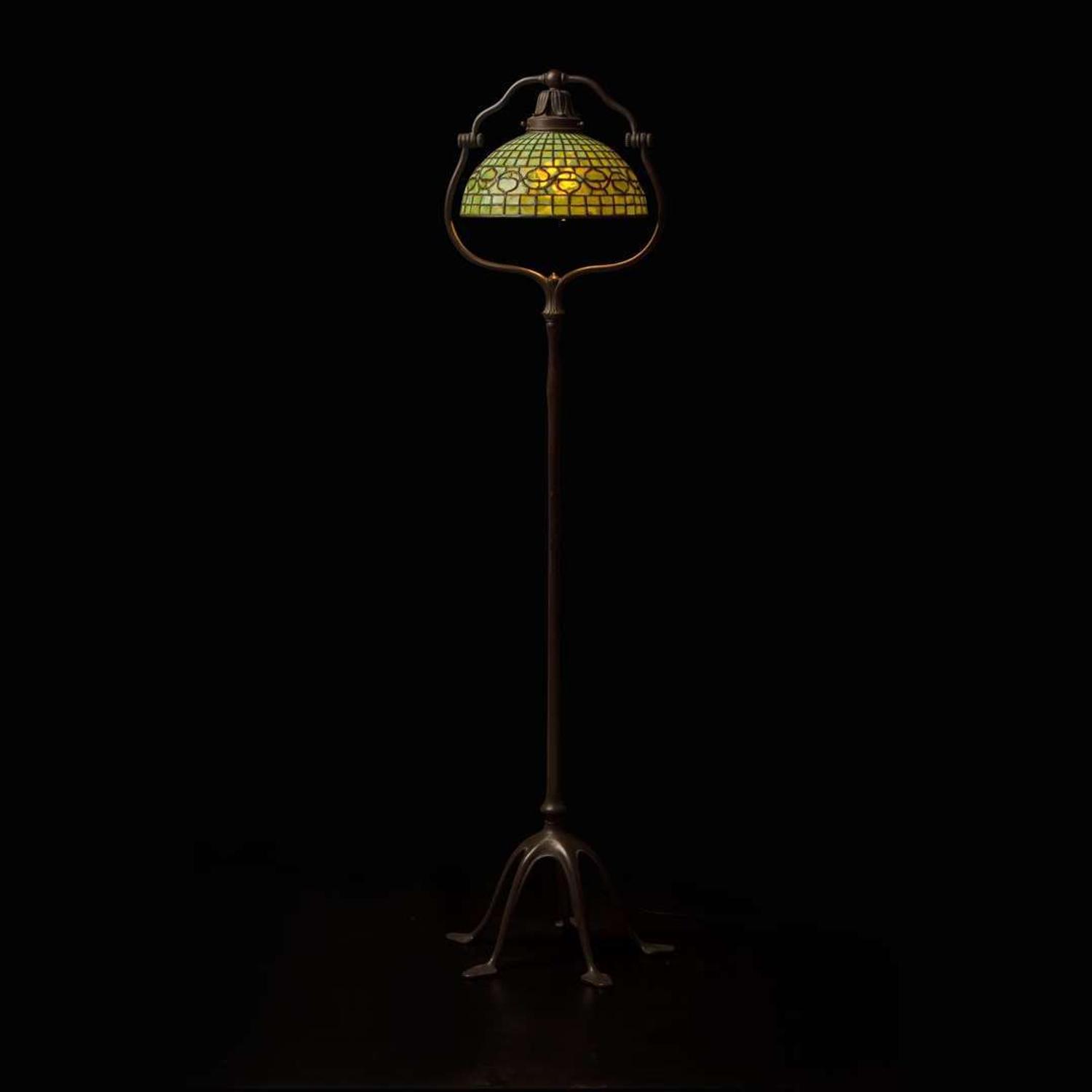 Tiffany Studios A "Vine Border" Bell Floor Lamp, New York, circa 1910