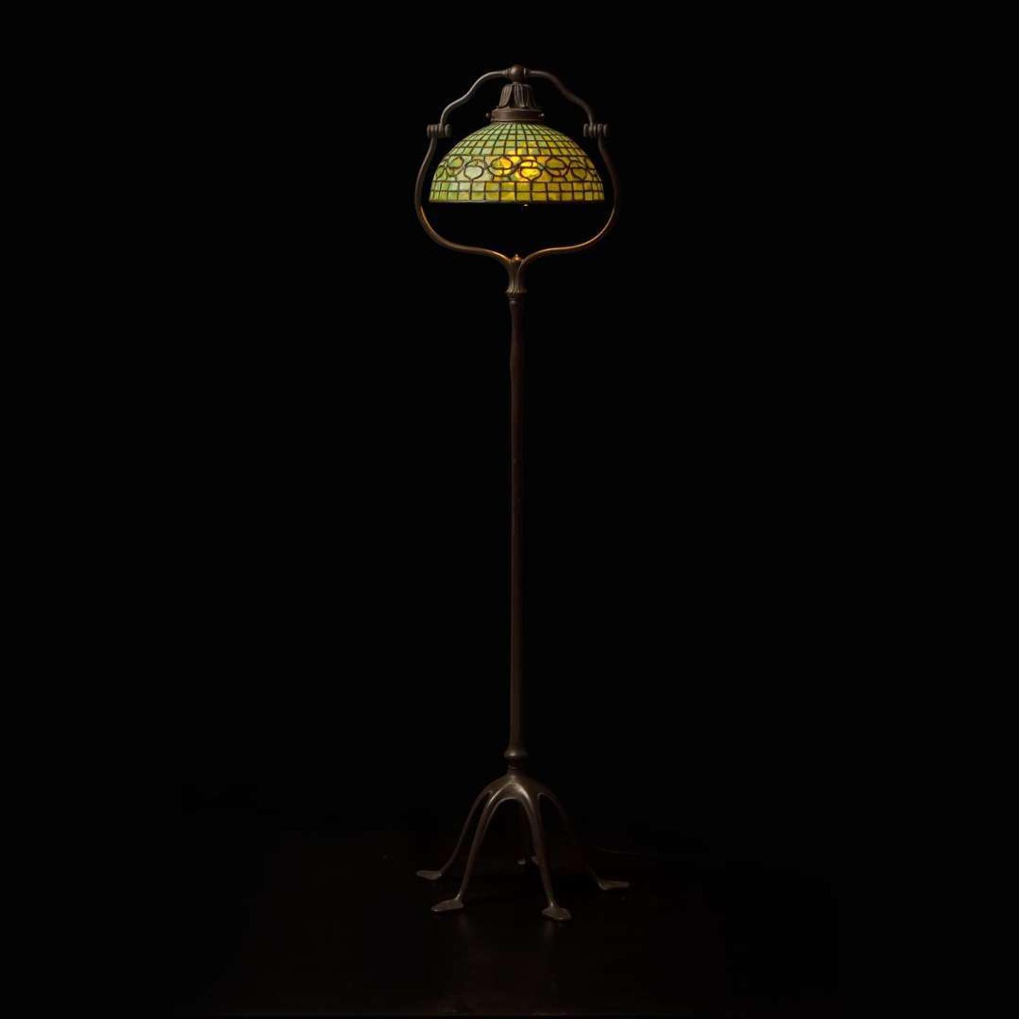 Tiffany Studios A "Vine Border" Bell Floor Lamp, New York, circa 1910