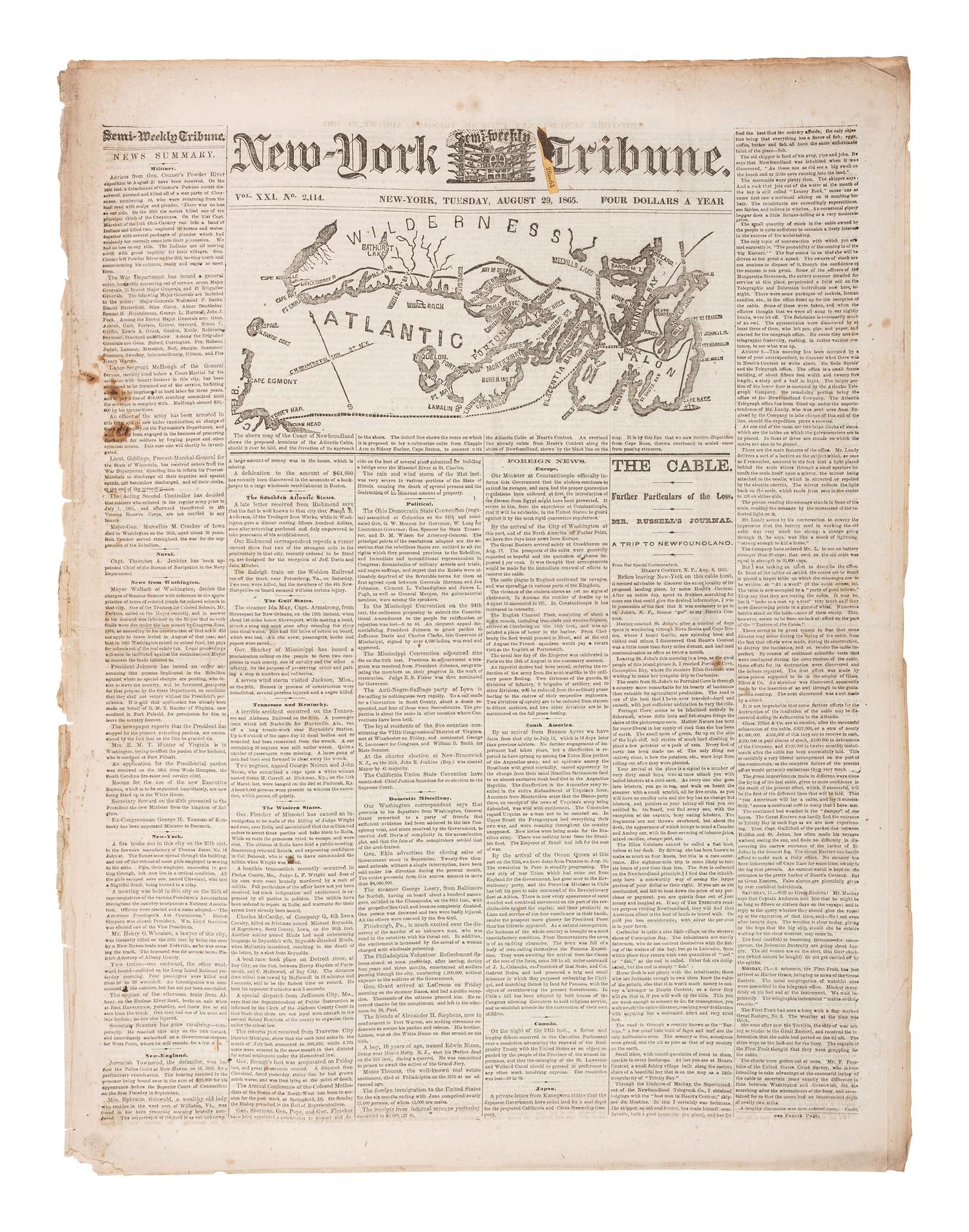 [CIVIL WAR]. 100+ issues of the Philadelphia Inquirer, New York Herald, and New York Tribune.