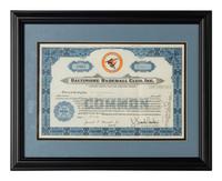 A Group of Assorted Vintage Professional Baseball Stock Certificates,