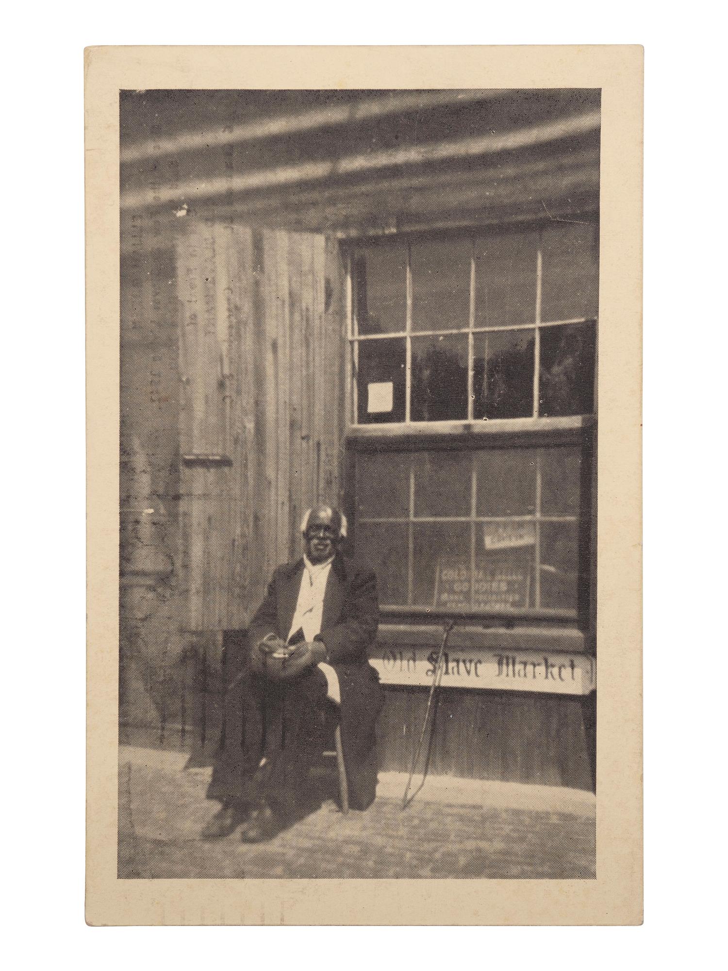 [SLAVERY & ABOLITION]. Postcard featuring Elijah Green, "One of the Few Ex-Slaves Living 1941." [Charleston, SC], ca 1942.