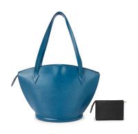 Louis Vuitton Blue Epi Saint Jacques and Black Wallet