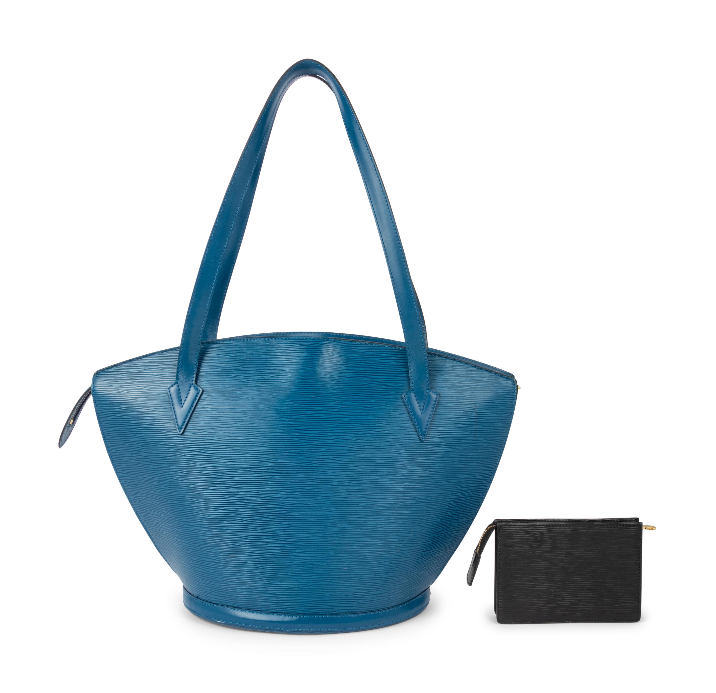 Louis Vuitton Blue Epi Saint Jacques and Black Wallet