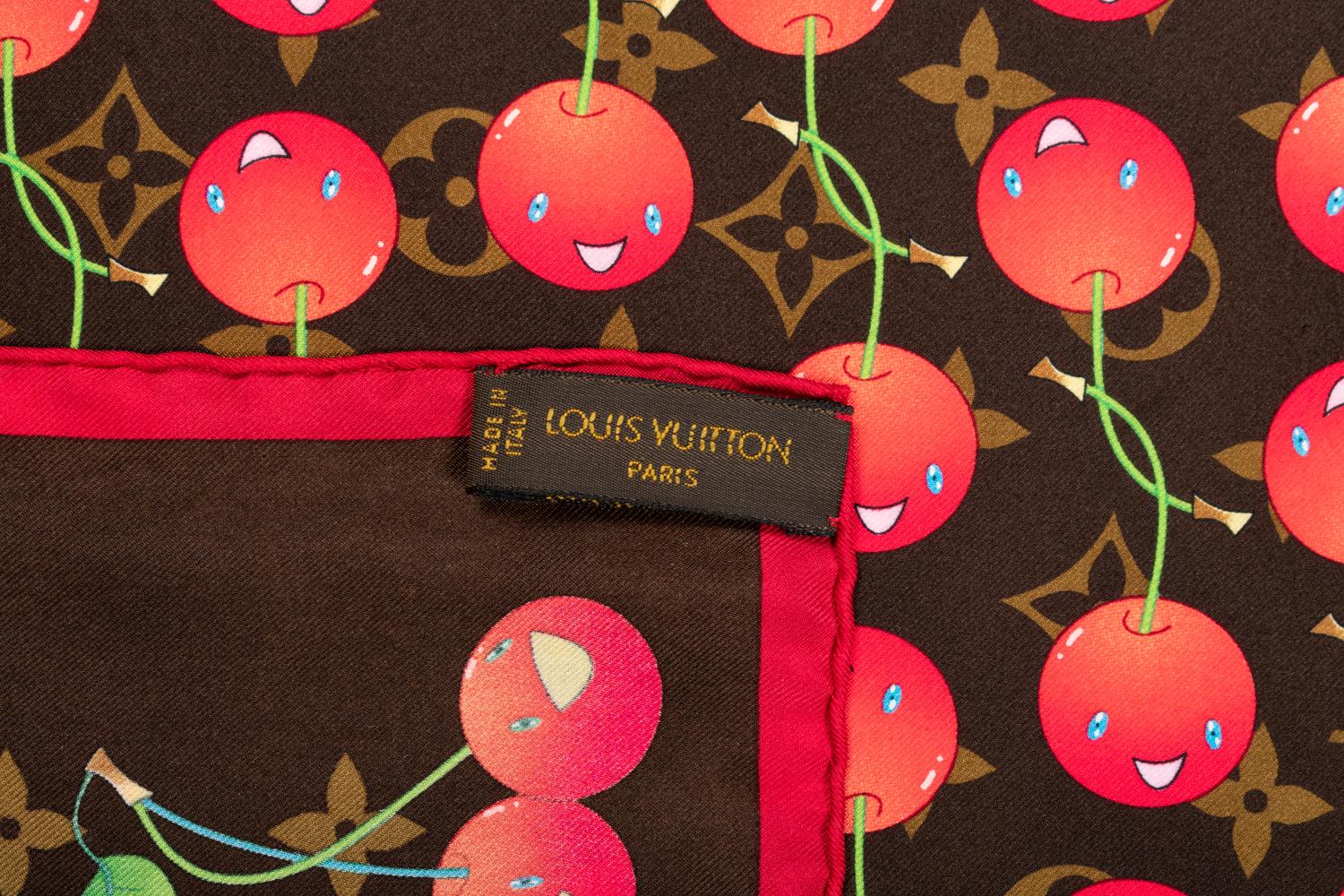 Louis Vuitton Monogram Cerise Silk Scarf, 2005