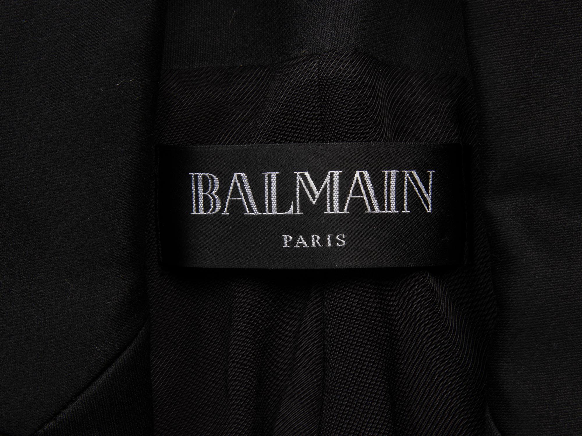 BALMAIN, FITTED BLACK BLAZER