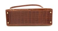 An Hermès Brown Niloticus Crocodile Sellier 32cm Kelly Handbag, 12.5" x 5" x 9.5"; Handle drop: 3.25".