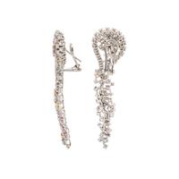 DIAMOND AND MULTICOLOR SAPPHIRE EARCLIPS