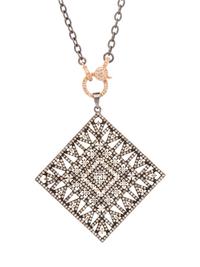 COLORED DIAMOND AND DIAMOND PENDANT/NECKLACE