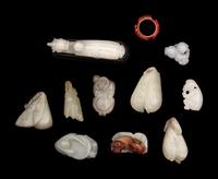11 Chinese Jade and Hardstone Carvings
