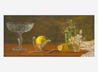 Ben Kamihira (American, 1925-2004) - Lemon in a Silver Creamer (Lemon and cut-glass compote)