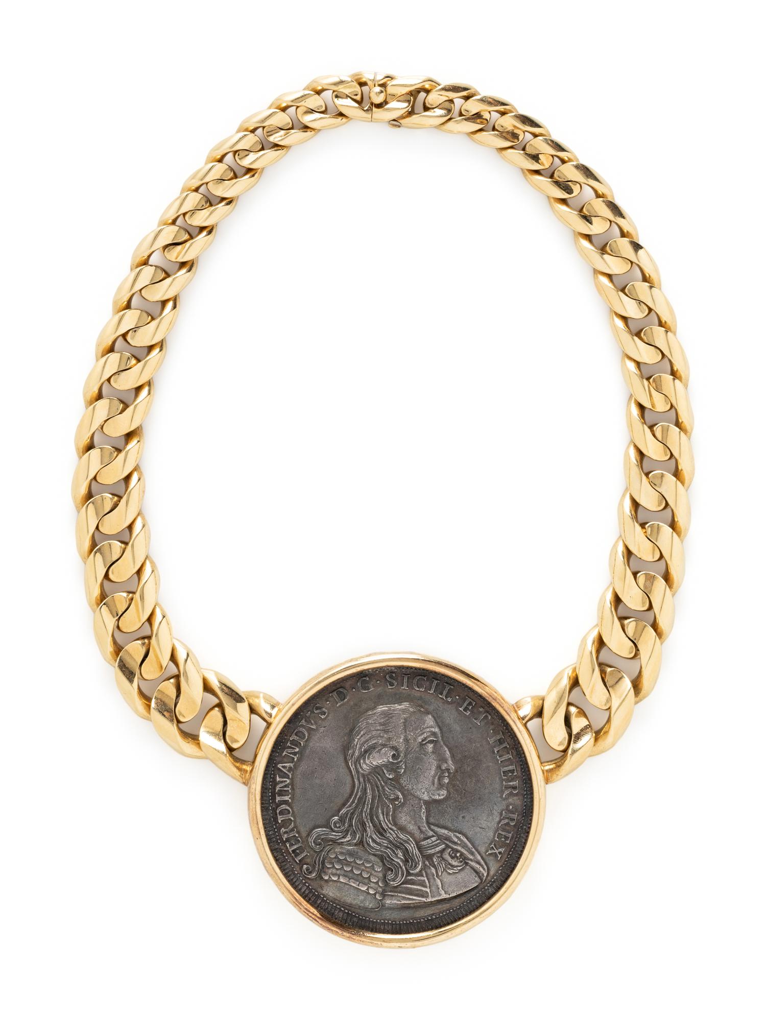 BULGARI, COIN AND YELLOW GOLD 'MONETE' NECKLACE