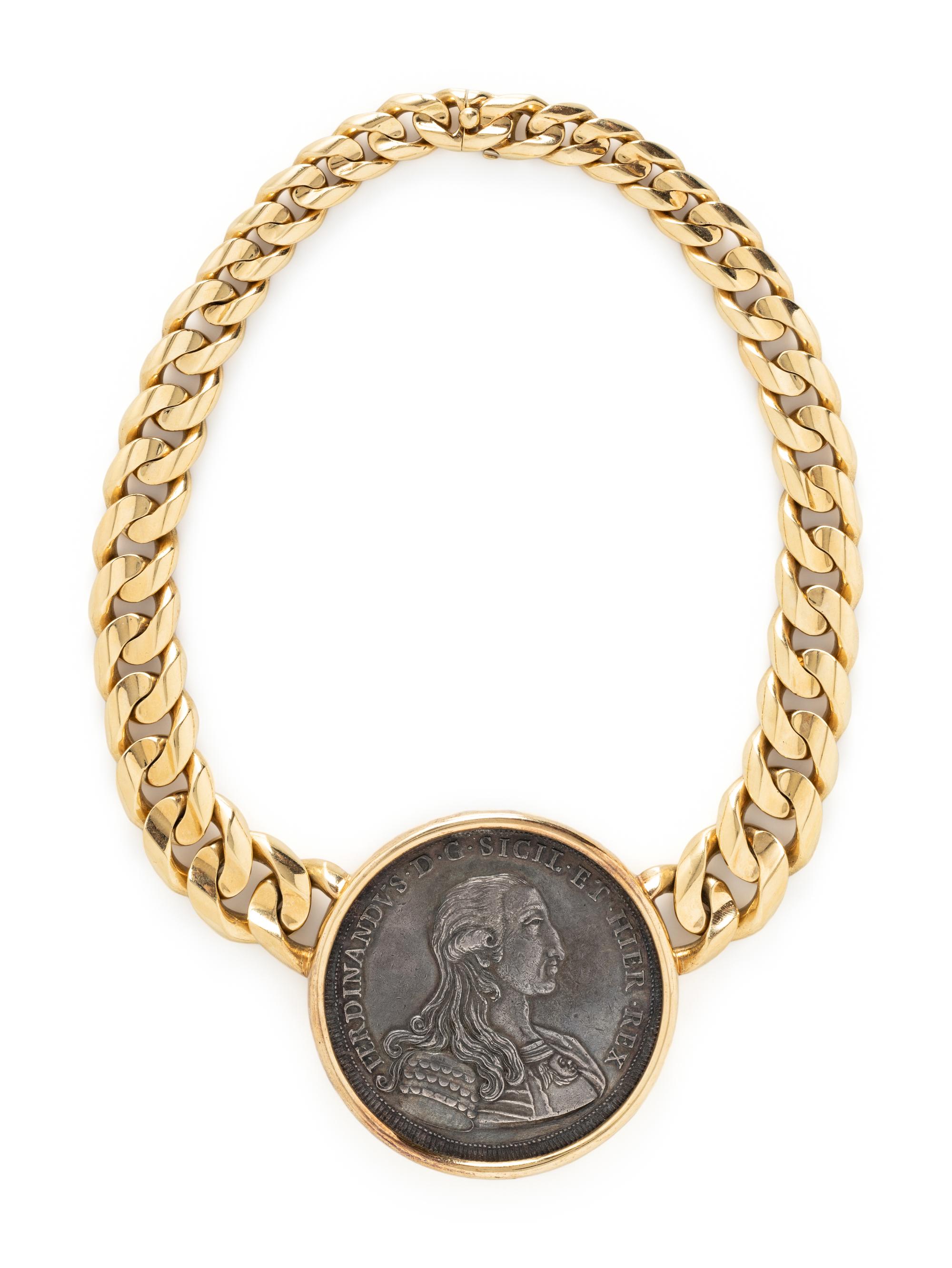 BULGARI, COIN AND YELLOW GOLD 'MONETE' NECKLACE