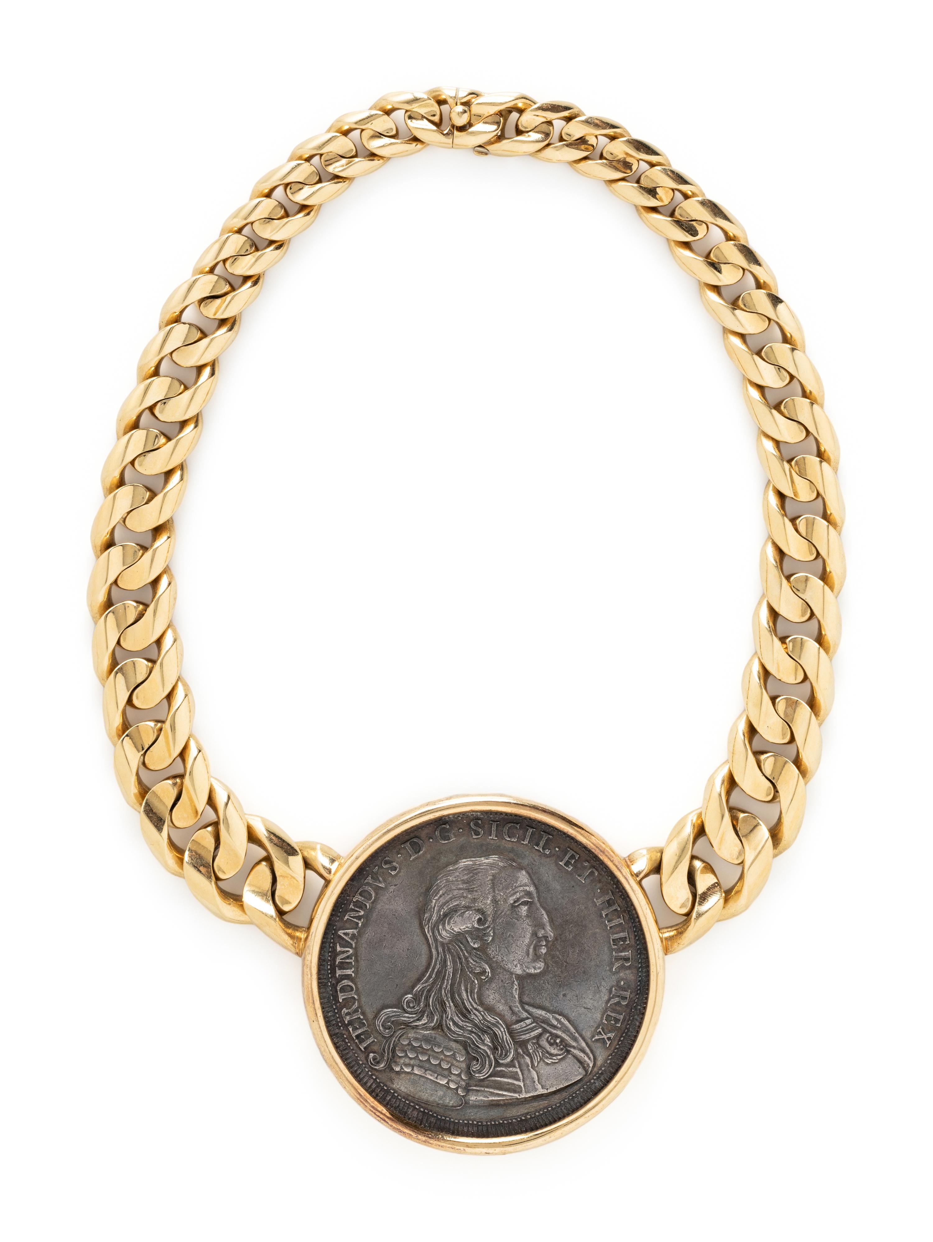 BULGARI, COIN AND YELLOW GOLD 'MONETE' NECKLACE