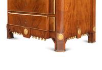 A Baltic Style Parcel Gilt Mahogany Chest of Drawers