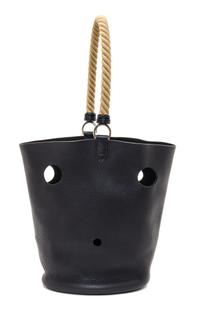 An Hermes Noir Taurillon Clemence Mangeoire PM Handbag, 10" x 8" x 5.5".