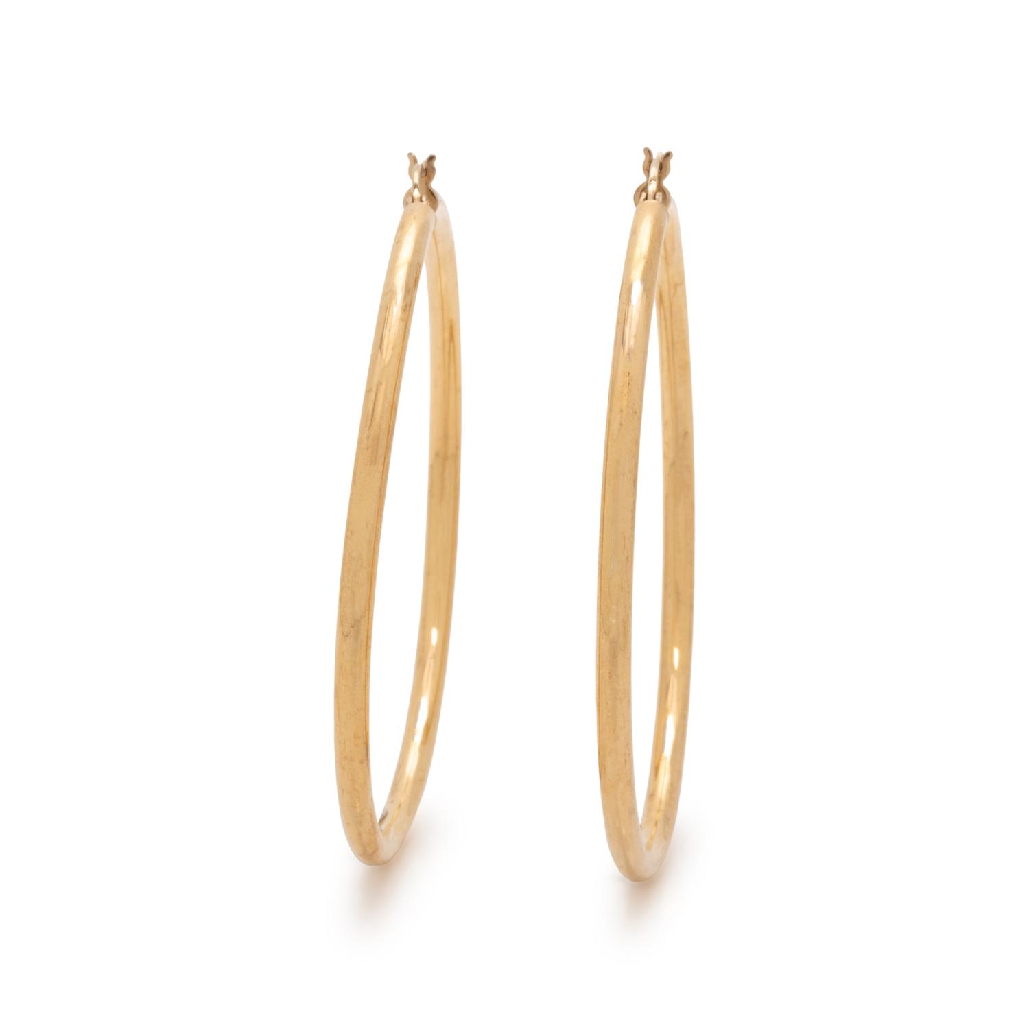 YELLOW GOLD HOOP EARRINGS