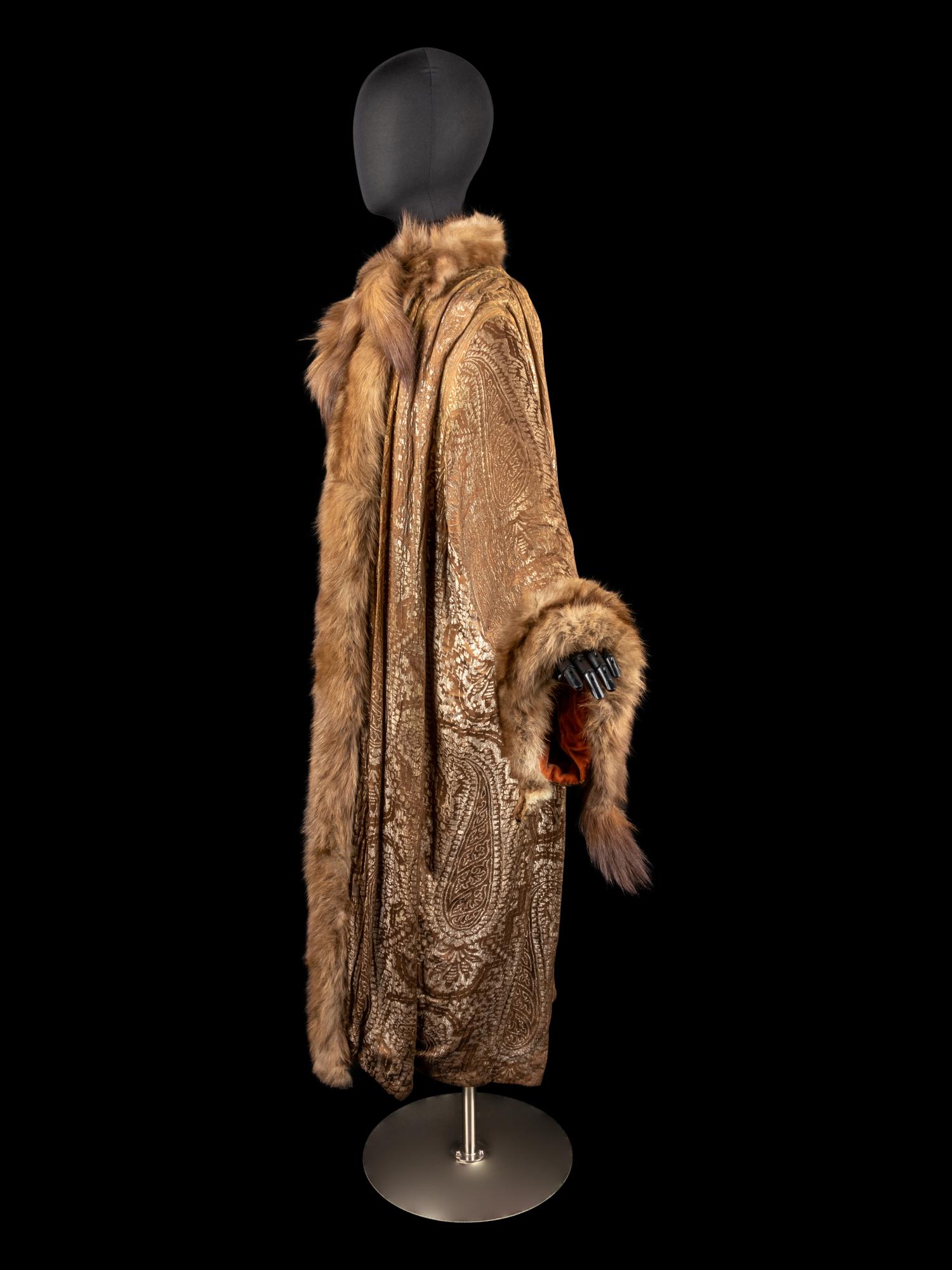 House of Worth Haute Couture Coat Trimmed in Fur, 1920s