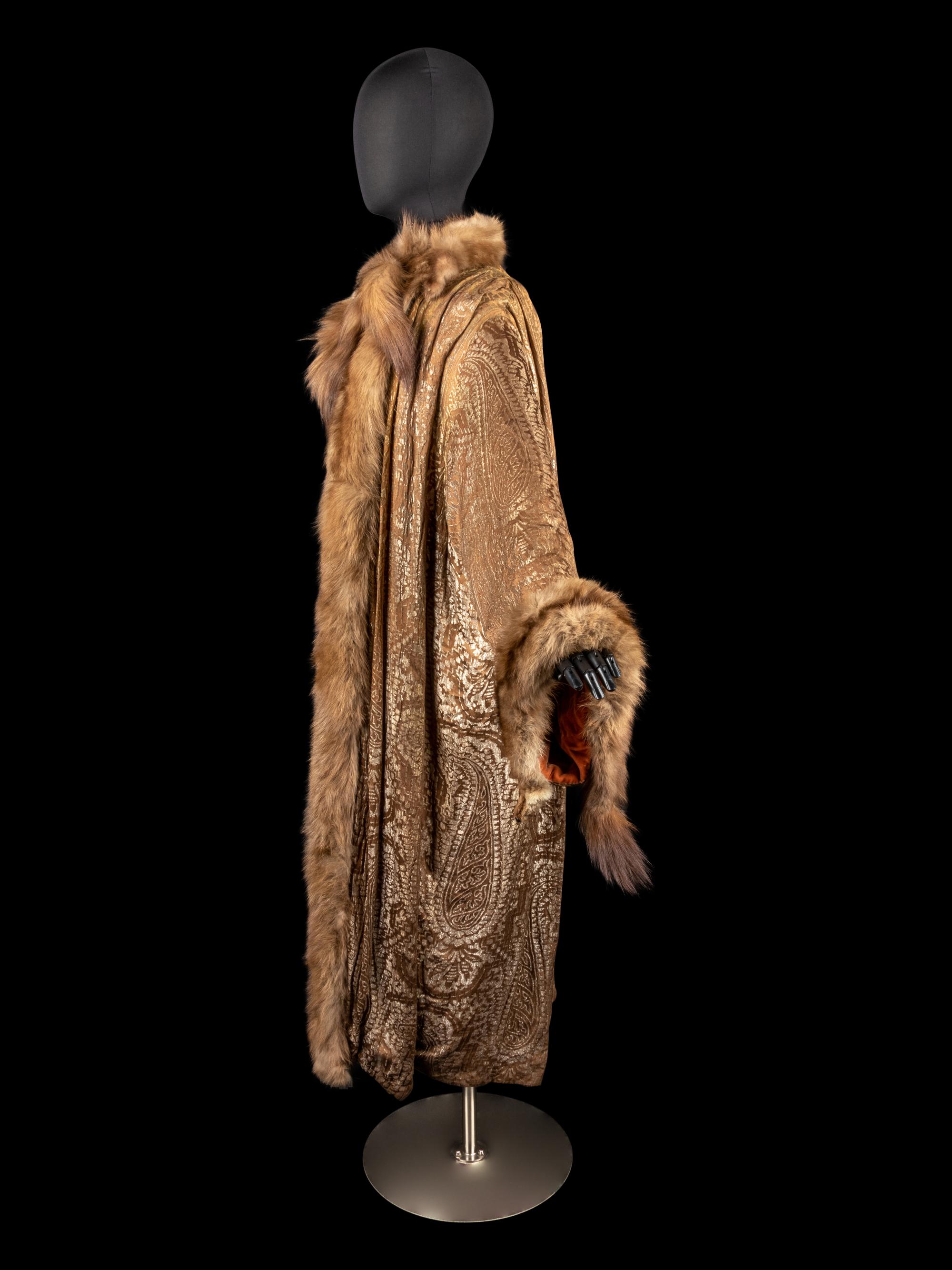 House of Worth Haute Couture Coat Trimmed in Fur, 1920s