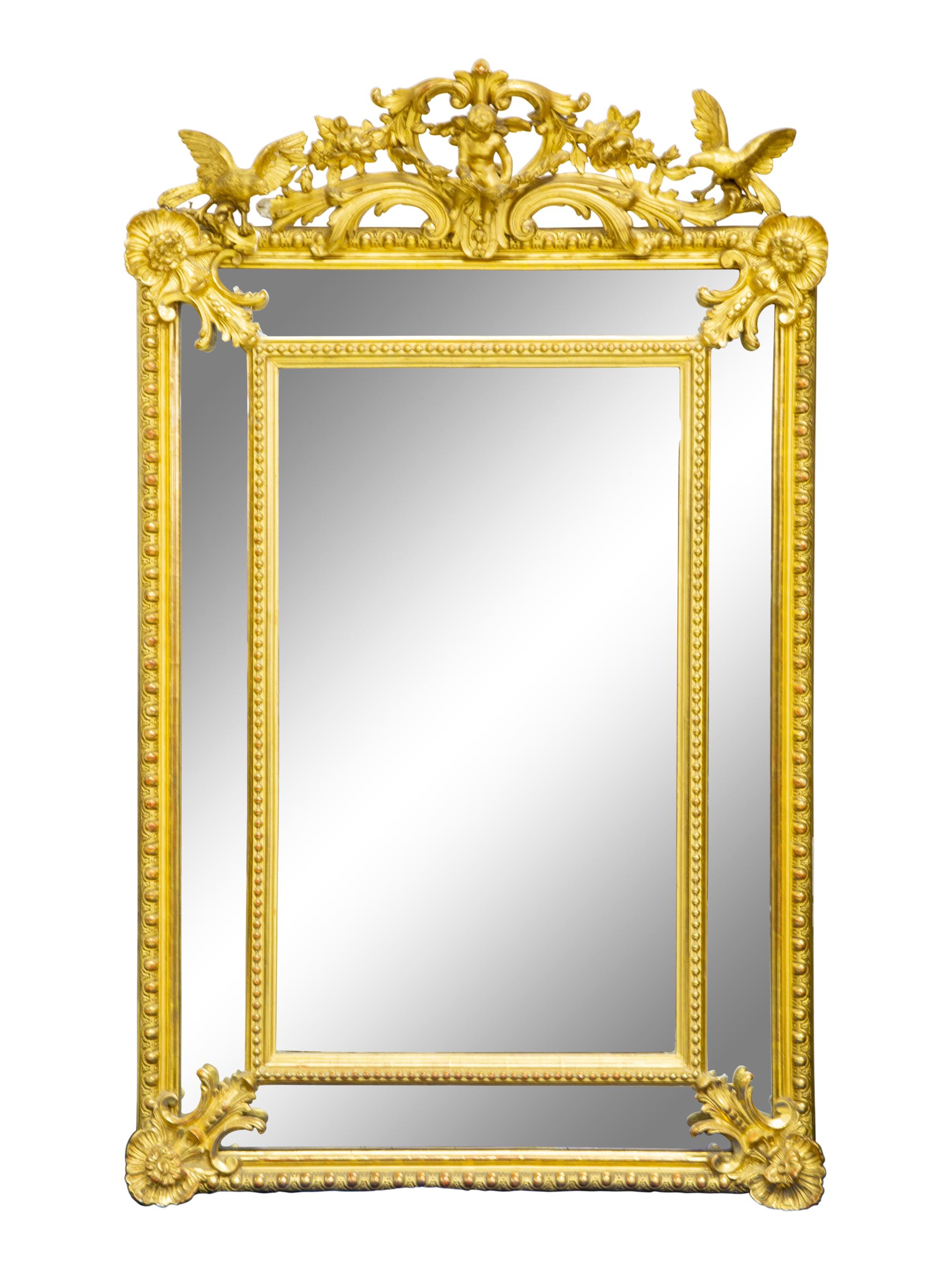 A Louis XV Style Giltwood Mirror