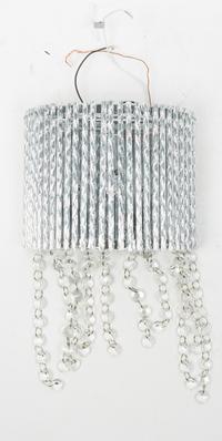 An Art Deco Glass Rod and Beaded Sconce Height 13 inches. — 20TH CENTURY