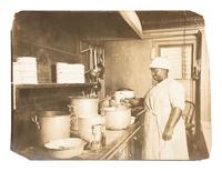 [AFRICAN AMERICANA]. 4 occupational photographs ft. African American subjects wearing uniforms.