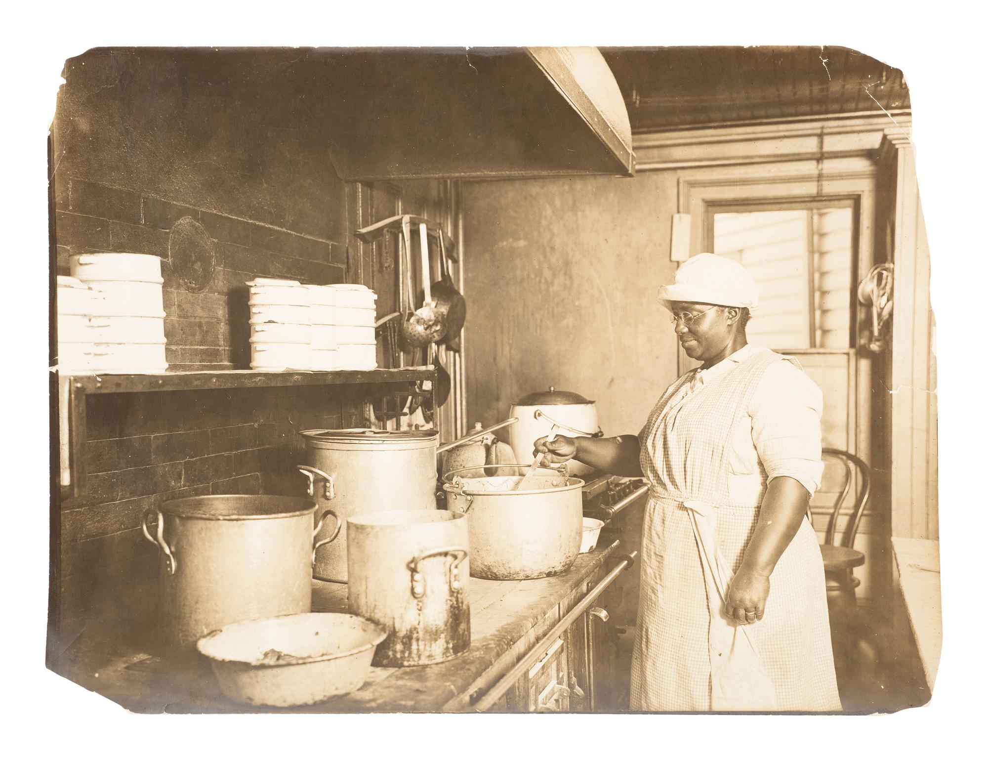 [AFRICAN AMERICANA]. 4 occupational photographs ft. African American subjects wearing uniforms.