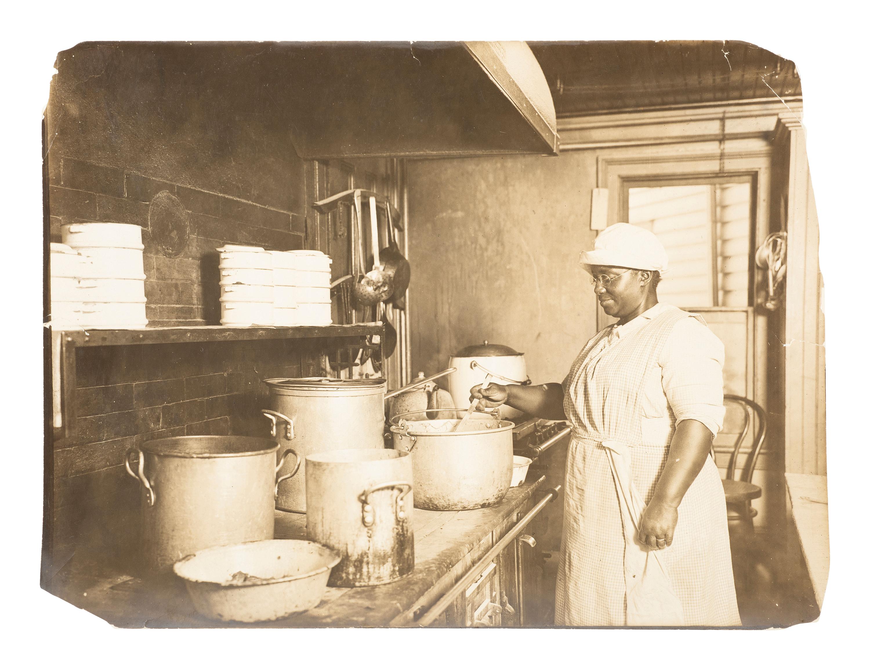 [AFRICAN AMERICANA]. 4 occupational photographs ft. African American subjects wearing uniforms.