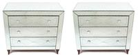 A Pair of Venetian Style Chests of Drawers Height 32 x width 36 x depth 18 1/4 inches. — 20TH CENTURY