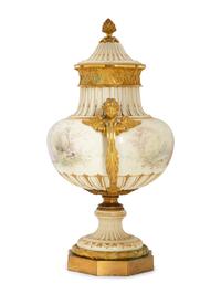 A Gilt Bronze Mounted Sèvres Porcelain Urn