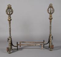 A Pair of Renaissance Revival Style Andirons, Height 45 1/4 inches.
