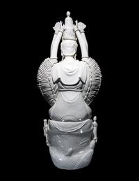 A Chinese Blanc-de-Chine Porcelain Figure of Guanyin