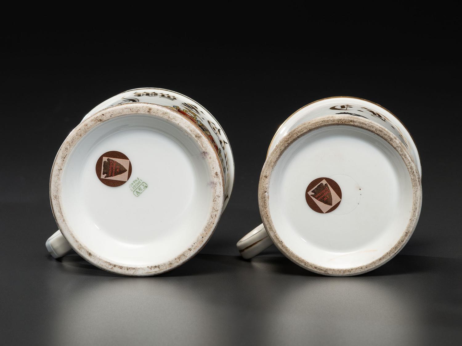Two Fireman's Occupational Shaving Mugs