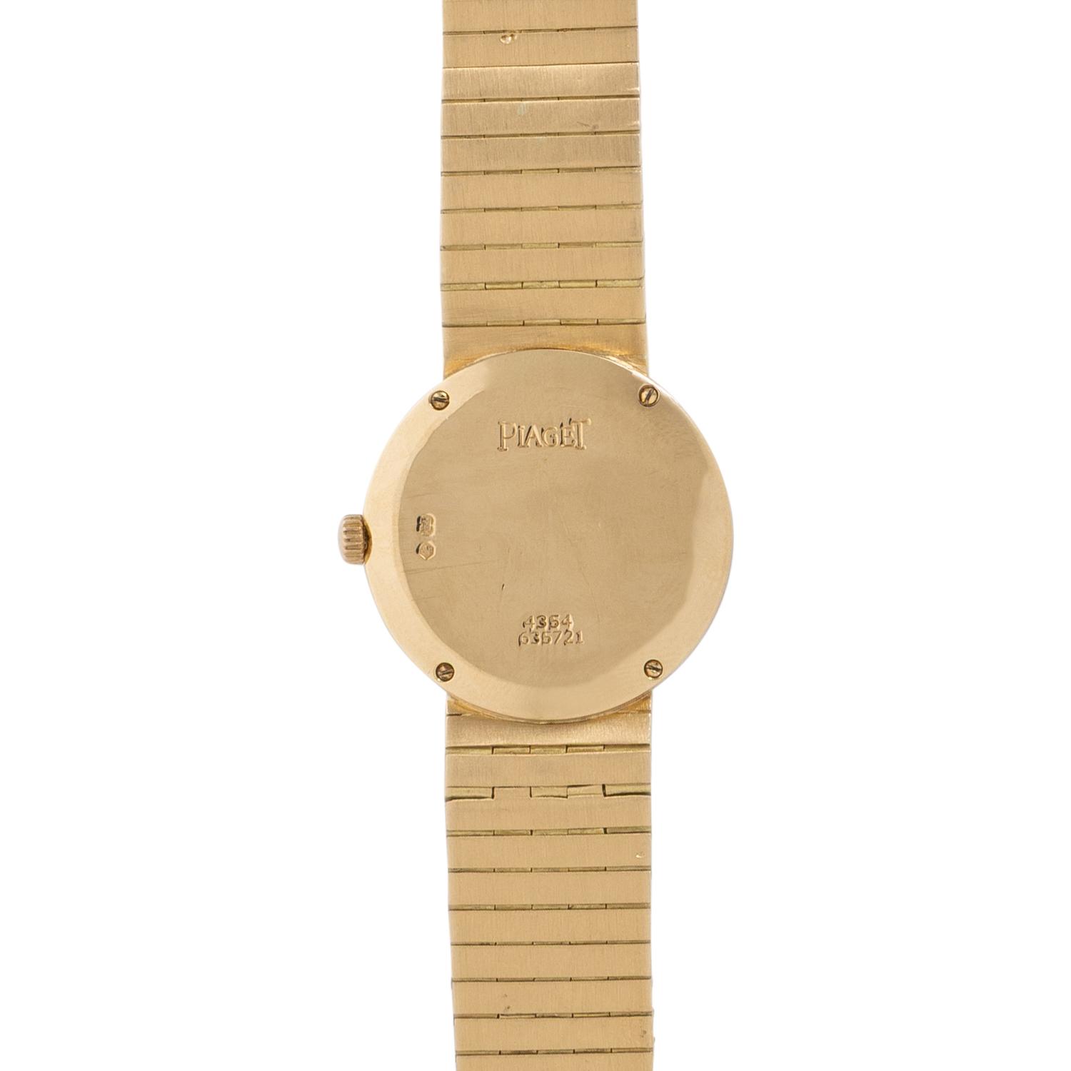 PIAGET, REF. 4354 18K YELLOW GOLD AND FACTORY DIAMOND WATCH