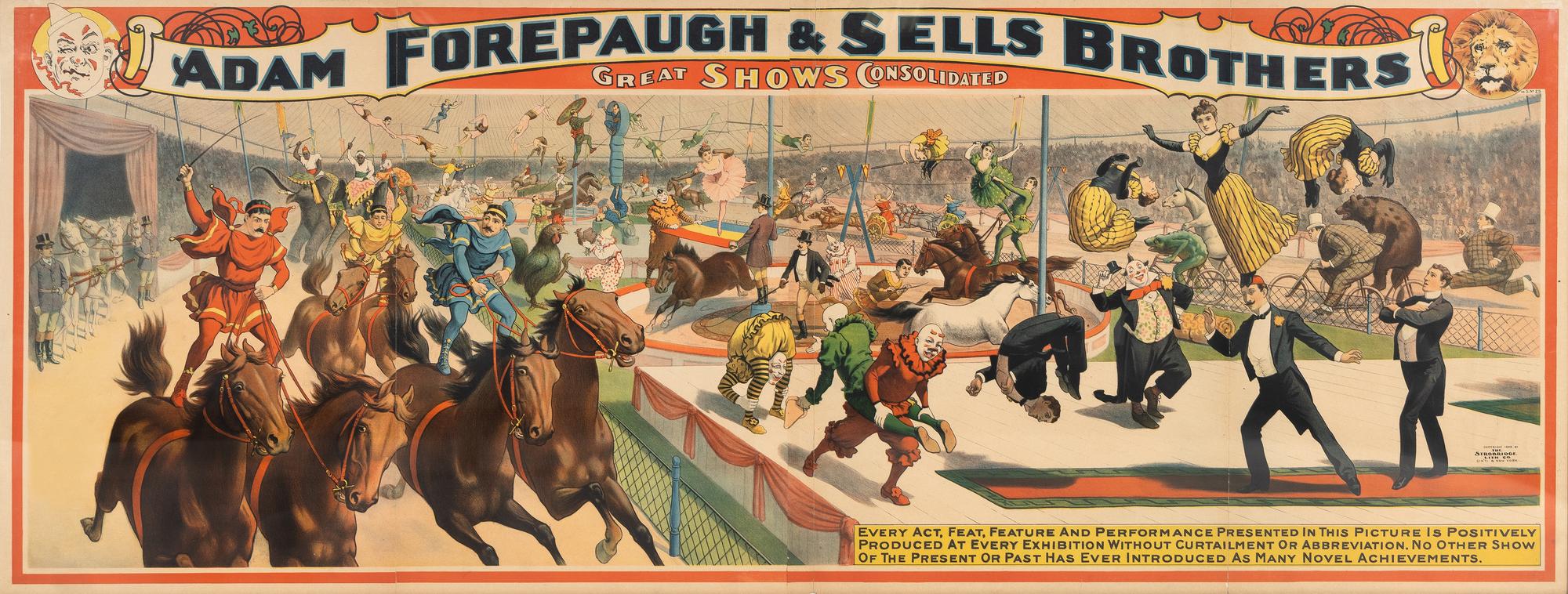 An Adam Forepaugh & Sells Brothers Circus Poster